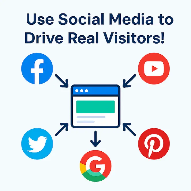 وسائل التواصل الاجتماعي هي بوابتك لـ جلب زوار حقيقيين إلى موقعك.